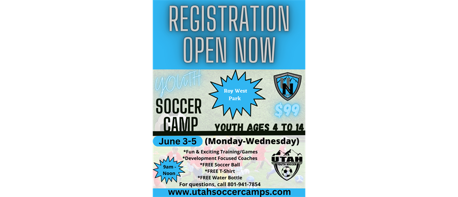 Utah Youth Soccer Camps are coming this Summer! 